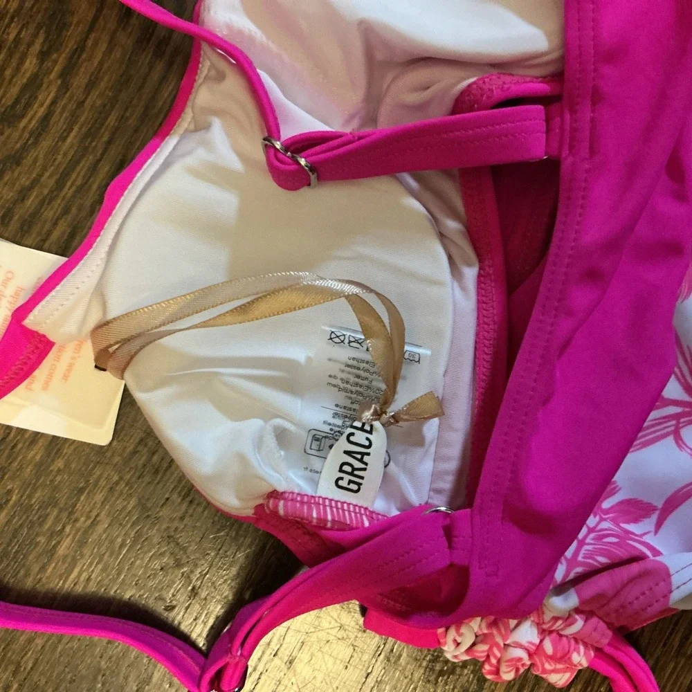 NWT Grace Karin Kids And Baby Swimwear 2 Pcs Fucsia 8Y
